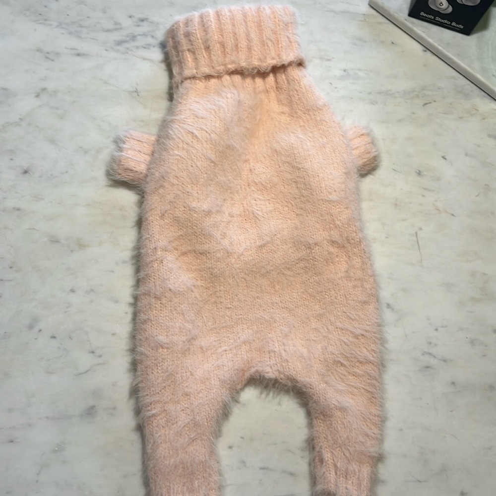 Fuzzy Cowl Neck Dog Sweater